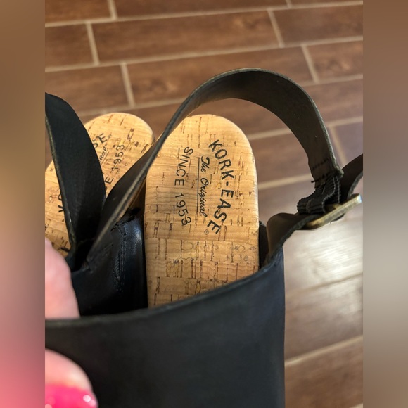 KORK Ease Sienna Slingback Leather Studded Platform Clogs- 10 - Picture 8 of 12